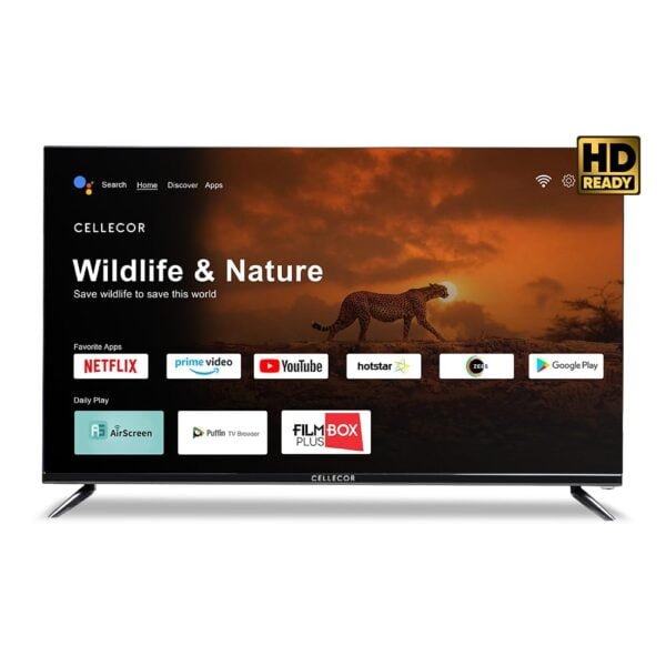 Cellecor E-32P 80 cm (32 inch) Full HD LED Smart Android TV with Voice Remote