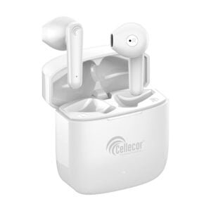 Cellecor BroPods CB06 Waterproof Earbuds with 30 Hours Playtime, Auto Pairing, 13mm Drivers, 5.1v Bluetooth Headset (White, in The Ear)