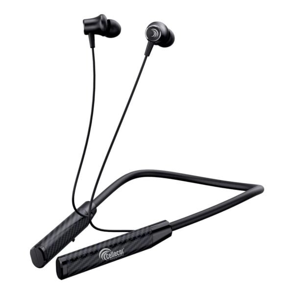 Cellecor BH-2 Wireless Waterproof Bluetooth Earphone Neckband with Big 35 Hours Playtime | Bluetooth 5.0 | 10mm Driver (Black)