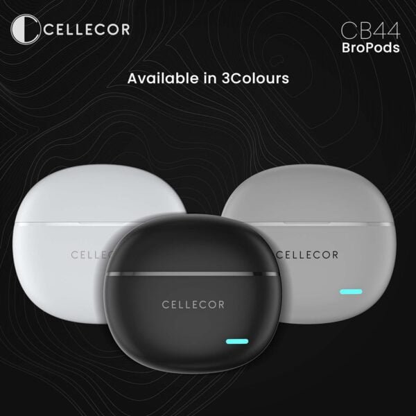 Cellecor BroPods CB44 TWS with 35 Hours Playtime, ENC, Insta Wake N' Pair, HD Sound, 13mm Driver, Truly Wireless (White)