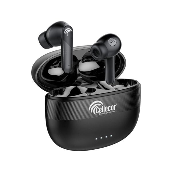 Cellecor Bro Pods CB03 Waterproof Earbuds with 30 Hours Playtime, Automatic Pairing, HD Sound, Finger Touch and 5V Bluetooth (Black)