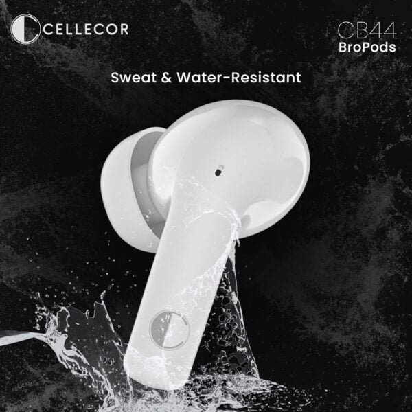 Cellecor BroPods CB44 TWS with 35 Hours Playtime, ENC, Insta Wake N' Pair, HD Sound, 13mm Driver, Truly Wireless (White)