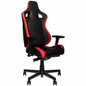 Noble EPIC Compact Faux Leather Gaming Chair Black/Red