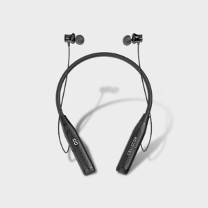 Cellecor BS-6 Wireless Neckband with 90 Hours Play Time and LCD Display Bluetooth Headset  (Black, In the Ear)