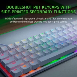 Razer Huntsman Mini 60% PBT Chroma Wired RGB Gaming Keyboard White