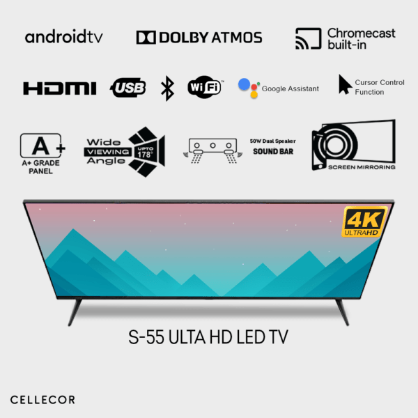 Cellecor S-55 UHD 4K LED 55" Smart TV