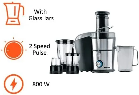 Nikai NFP881G  800W 4 in 1 Food Processor Black and Silver