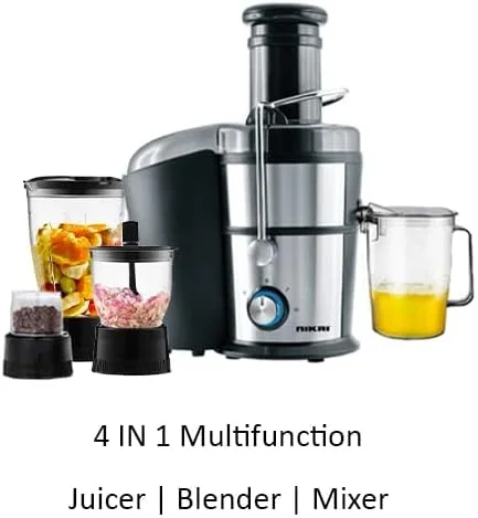 Nikai NFP881G  800W 4 in 1 Food Processor Black and Silver