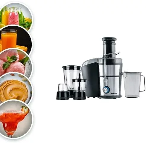 Nikai NFP881G  800W 4 in 1 Food Processor Black and Silver