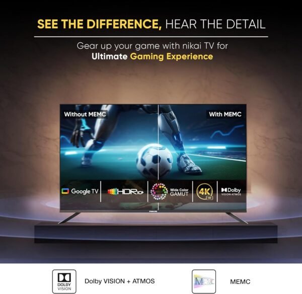 Nikai NPROG50QLED 50 Inch 4K QLED Ultra HD Smart Google TV