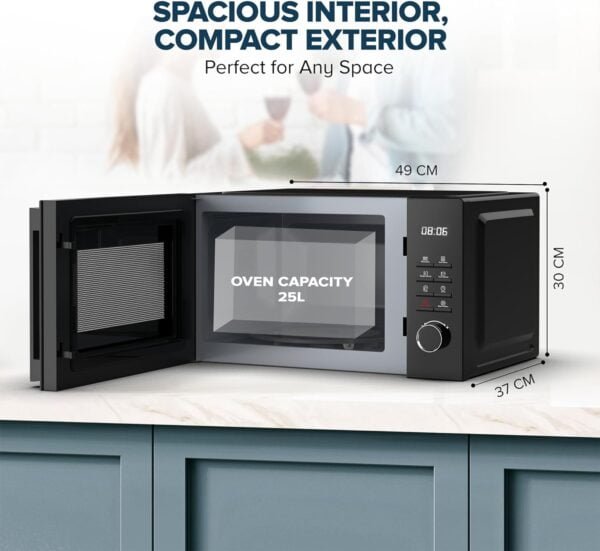 Nikai NMO2610DB 800W 25L Microwave Oven Digital Touch (Black)