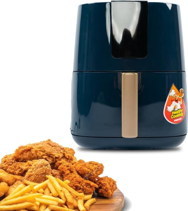 Nikai NAF588D Air Fryer, 1250 W, 4 Liter, Digital, Navy Blue