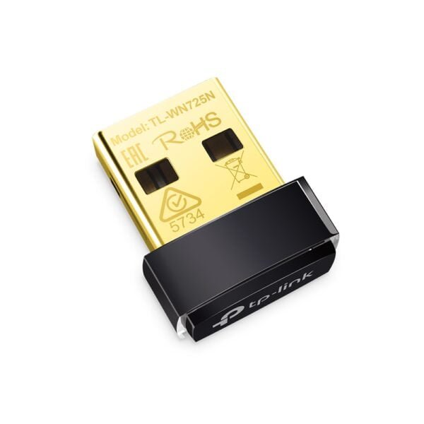 TP-Link TL-WN725N - 150Mbps Nano Wi-Fi USB Adapter SPEED: 150 Mbps at 2.4 GHz