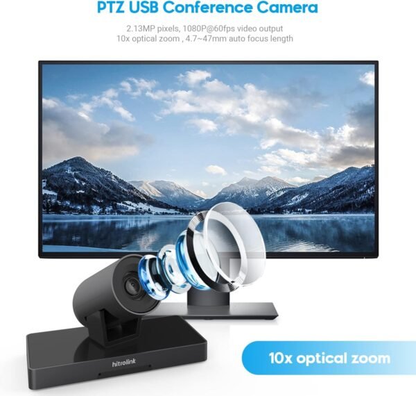 Hitrolink HTI-UC600 USB PTZ Video Conference Camera with IR Remote Control