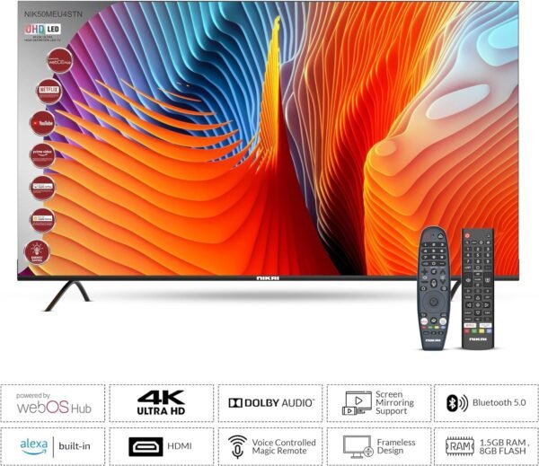 Nikai NIK50MEU4STN 50" UHD SMART 4K LED TV