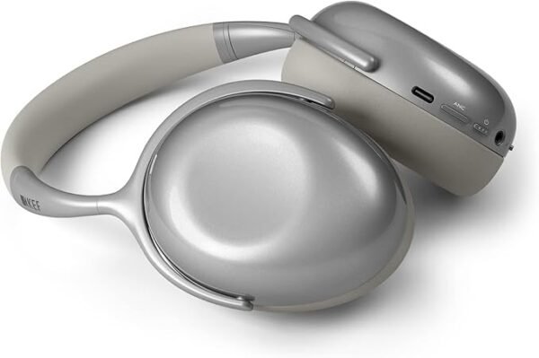 KEF Mu7 Small Noise Cancelling Wireless Headphones (Silver Grey)