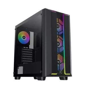 XIGMATEK Gaming Y Pro Dual ARGB LED Strip EATX Gaming Case Black