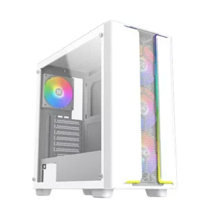 XIGMATEK Gaming Y Pro Arctic Dual ARGB LED Strip EATX Gaming Case White