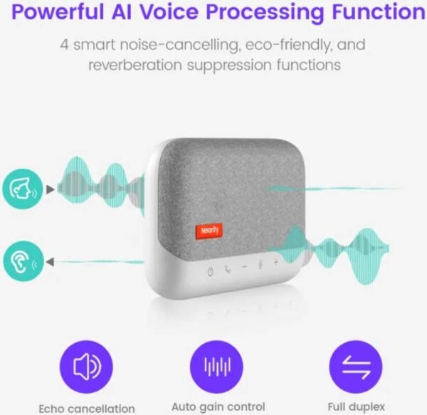 Nearity SP100, AI Noise Canceling Bluetooth Speakerphone