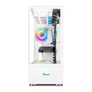 XANDER Jupiter ARGB Tempered Glass Gaming Case White