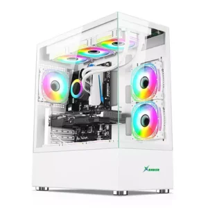 XANDER Jupiter ARGB Tempered Glass Gaming Case White