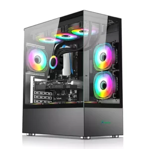 XANDER Jupiter ARGB ATX Tempered Glass Gaming Case Black