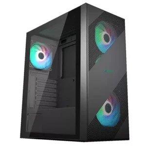 XANDER Ahlan Mesh ARGB ATX Gaming Case Black