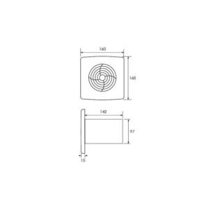 Zehnder ZSR 100HTR Silent Axial Fan 100 mm Humidistat Fan