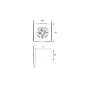 Zehnder ZSR 100TR Silent Axial Fan 100 mm timer Fan