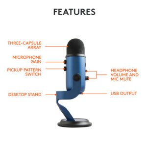 Blue Yeti USB Microphone (Midnight Blue)