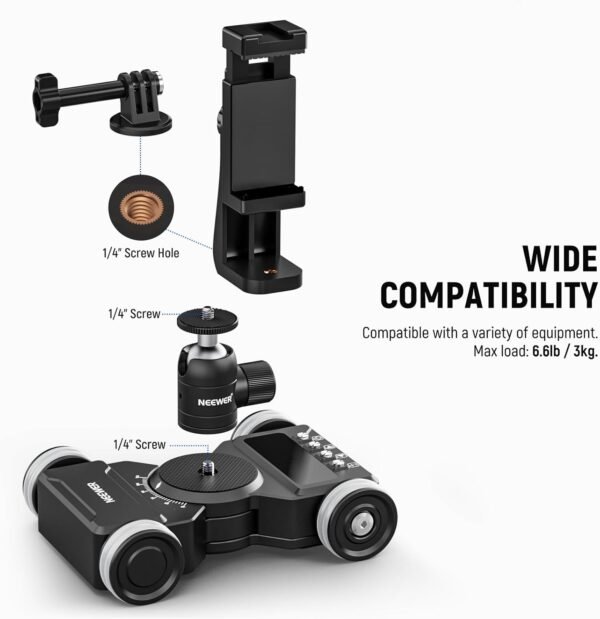 NEEWER DL300 Upgraded Motorized Camera Dolly Kit