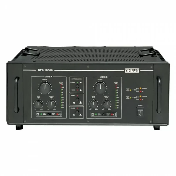 AHUJA BTZ20000 PA Amplifier 1000W+1000W RMS PA w/ 3 Inputs and Impedance/Voltage Output