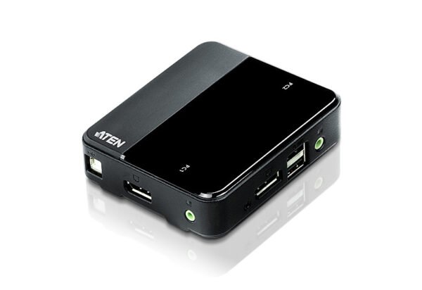 Aten CS782DP-AT 2-Port USB DisplayPort/Audio KVM Switch (4K Supported and Cables included)