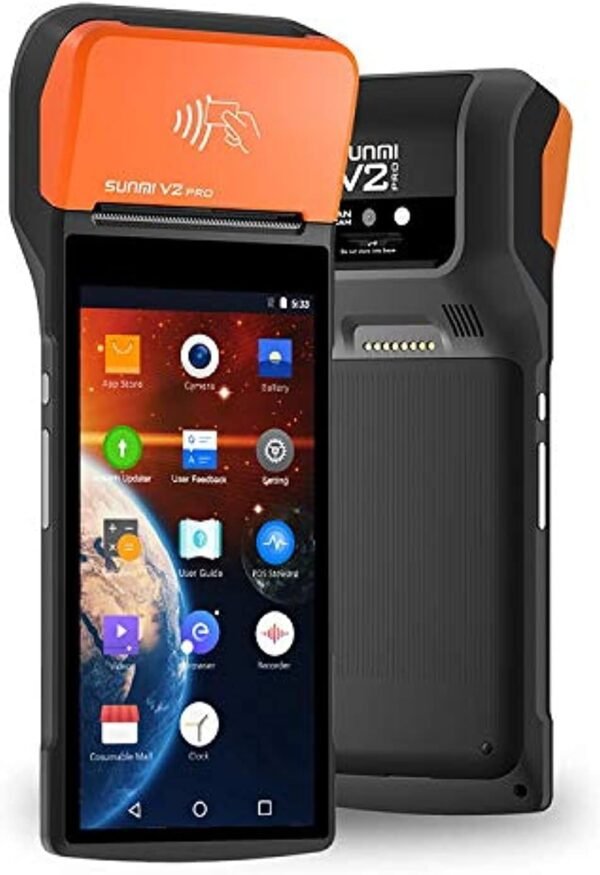 Sunmi V2 Pro 4G Android Handheld POS Terminal with Thermal Ticket Portable Printer