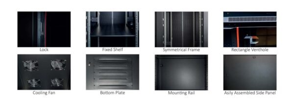 Techlogiks TS-FS-27810 27U 800x1000 Free standing Cabinets with accessories