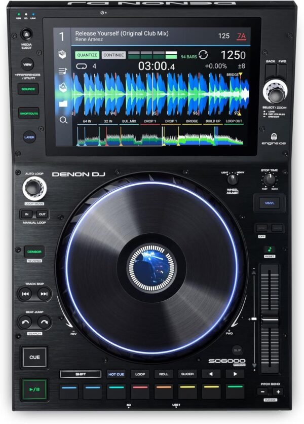 Denon DJ SC6000 Prime Professional DJ Media Player with 10.1" Touchscreen and WiFi Music Streaming