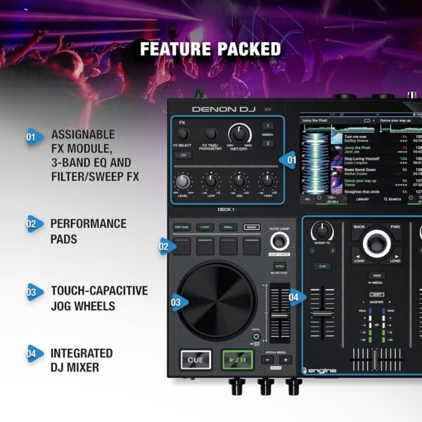 Denon DJ PRIME GO Standalone 2-Deck Smart DJ Controller