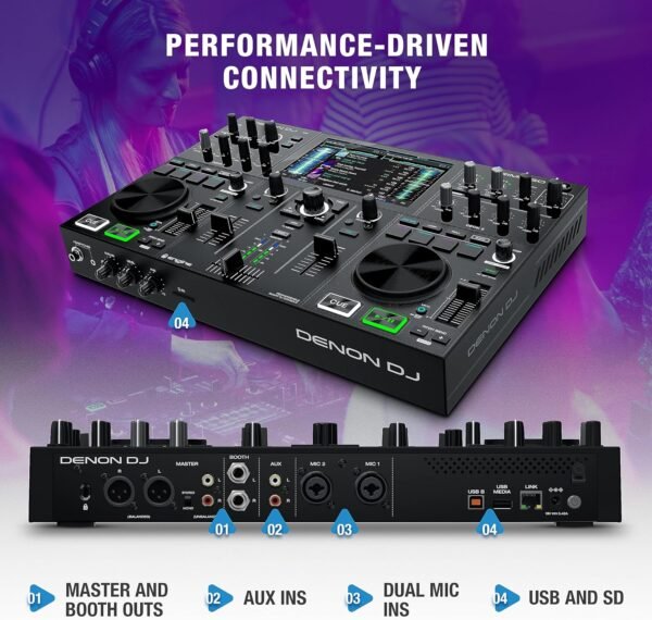 Denon DJ PRIME GO Standalone 2-Deck Smart DJ Controller