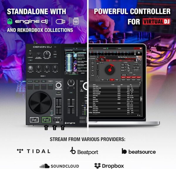 Denon DJ PRIME GO Standalone 2-Deck Smart DJ Controller