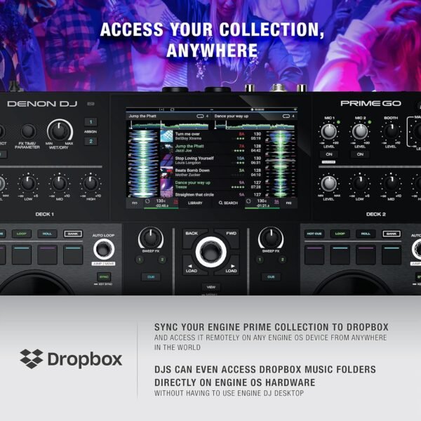 Denon DJ PRIME GO Standalone 2-Deck Smart DJ Controller