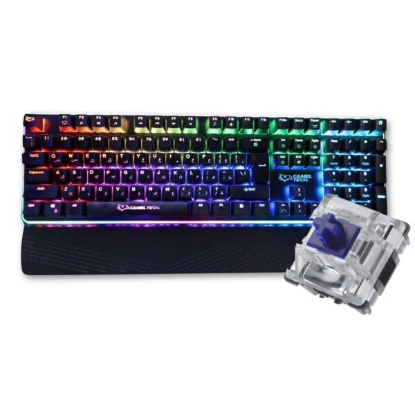 Camel Tech - White - Sahara RGB Keyboard Arabic/English/Blue Switch