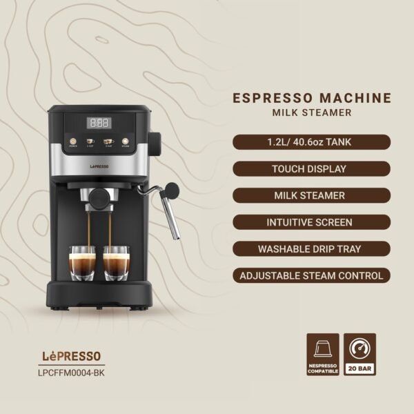 Lepresso Suprema Espresso Machine - Black