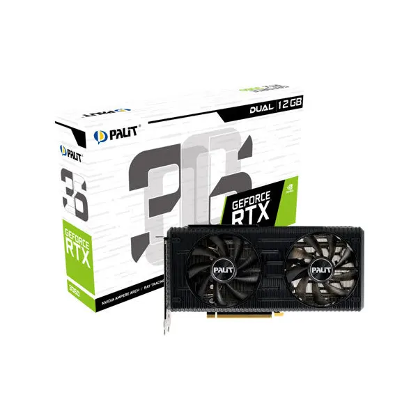 Palit GeForce RTX 3060 Dual 12GB GDDR6 192-Bit Video Card Palit GeForce RTX 3060 Dual 12GB GDDR6 192-Bit Video Card