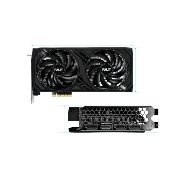 Palit GeForce RTX 4060 Dual 8GB GDDR6 128-Bit Video Card Palit GeForce RTX 4060 Dual 8GB GDDR6 128-Bit Video Card