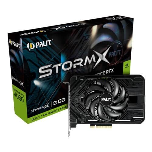 Palit GeForce RTX 4060 StormX 8GB GDDR6 128-Bit Video Card Palit GeForce RTX 4060 StormX 8GB GDDR6 128-Bit Video Card
