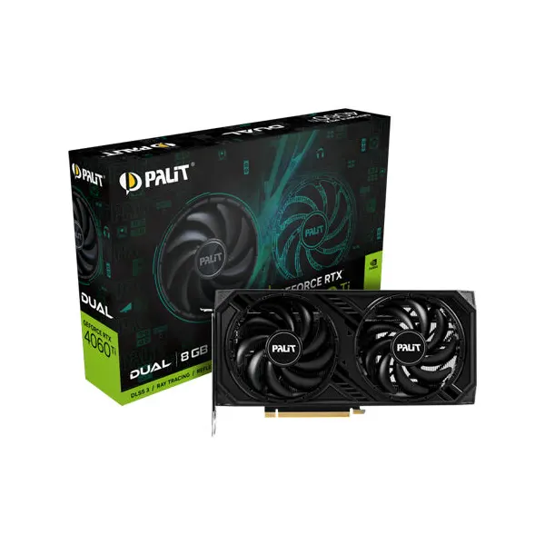 Palit GeForce RTX 4060 Ti Dual 8GB GDDR6 128-Bit Video Card Palit GeForce RTX 4060 Ti Dual 8GB GDDR6 128-Bit Video Card