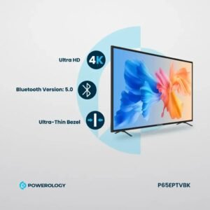 Powerology P65EPTVBK Break-Proof Android Smart TV 65"