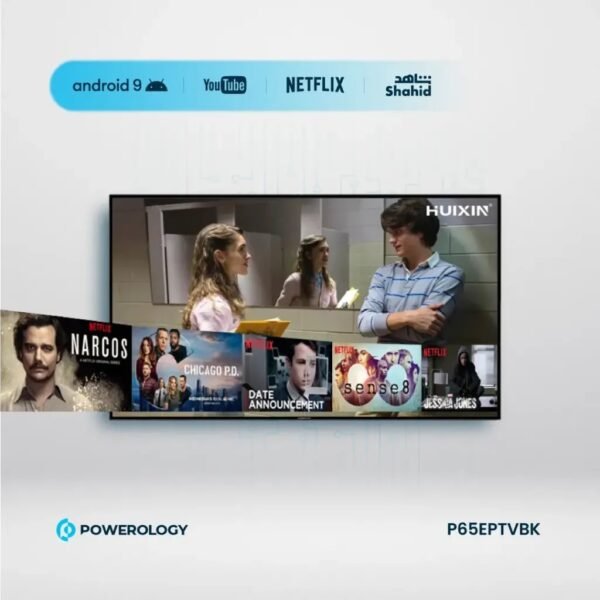 Powerology P65EPTVBK Break-Proof Android Smart TV 65"