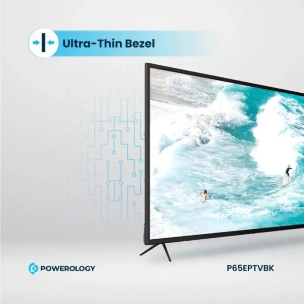 Powerology P65EPTVBK Break-Proof Android Smart TV 65"