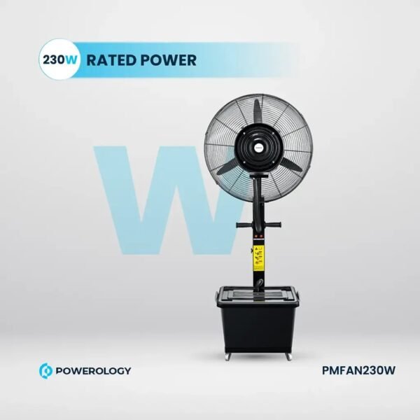 Powerology PMFAN230W Industrial Fan Mist Spray & Humidifier